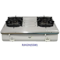 雙頭煤氣煮食爐[不銹鋼面+白色爐身] (RJH2H-SSW)